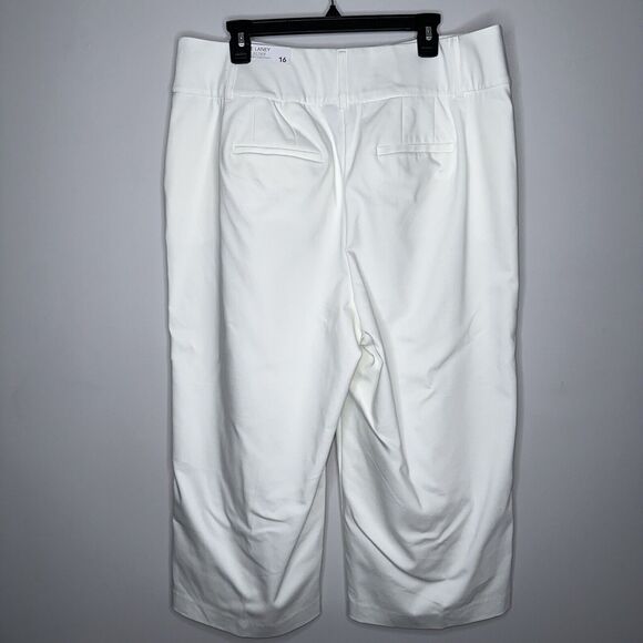 Lane Bryant Women’s The Laney Wide Legs Cropped Pants White High Rise SZ 16 NWT - Picture 4 of 6